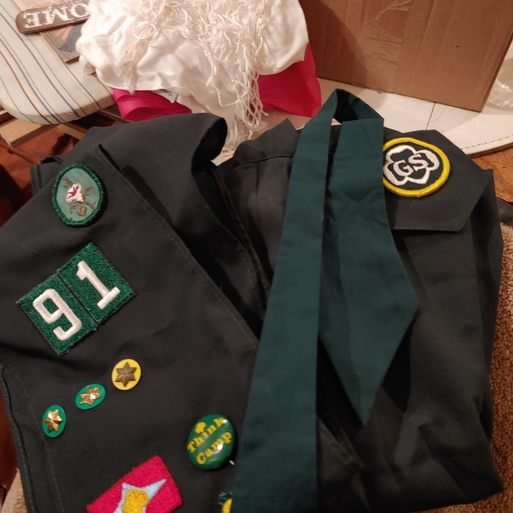 60s girl Scout skirt, the and sash